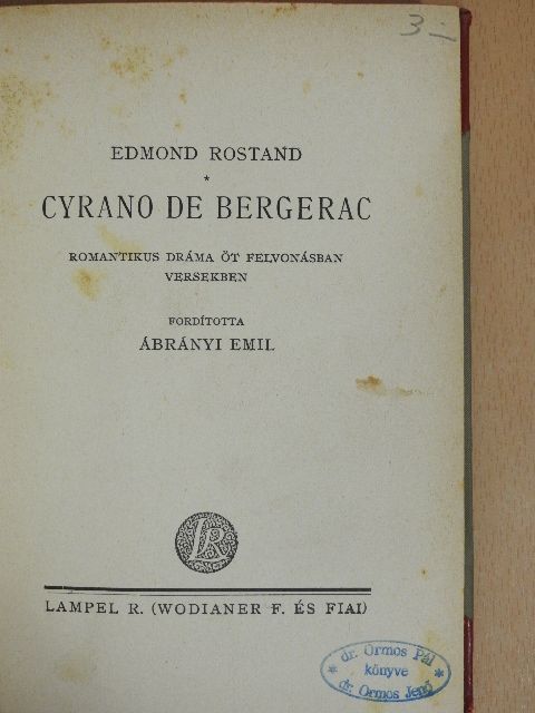 Edmond Rostand - Cyrano de Bergerac [antikvár]