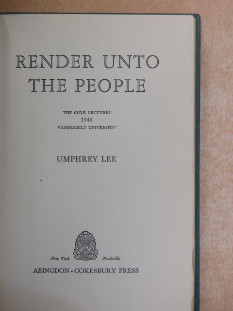 Umphrey Lee - Render Unto the People [antikvár]