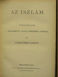 Goldziher Ignácz - Az iszlám [antikvár]