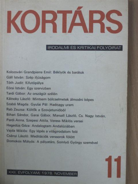 Bertók László - Kortárs 1978. november [antikvár]