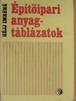 Héjj Imréné - Építőipari anyagtáblázatok [antikvár]
