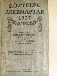 Köztelek zsebnaptár 1927. [antikvár]