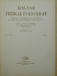 Beleznay Ferenc - Magyar Fizikai Folyóirat XIX. kötet 5. füzet [antikvár]