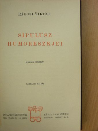 Rákosi Viktor - Sipulusz humoreszkjei II. [antikvár]