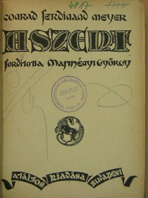 Conrad Ferdinand Meyer - A szent [antikvár]