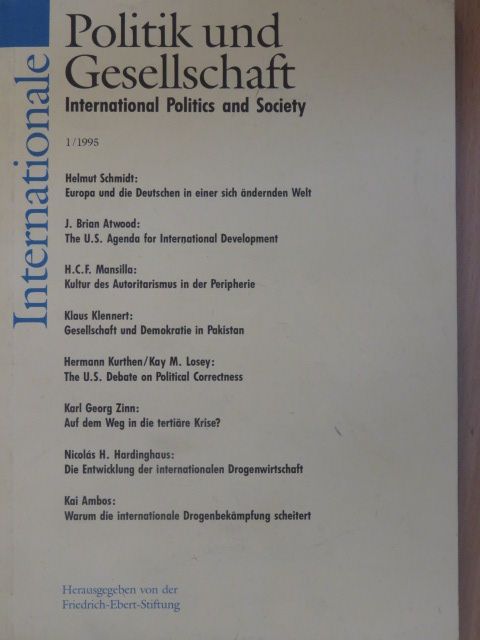 Helmut Schmidt - Internationale Politik und Gesellschaft 1/1995 [antikvár]