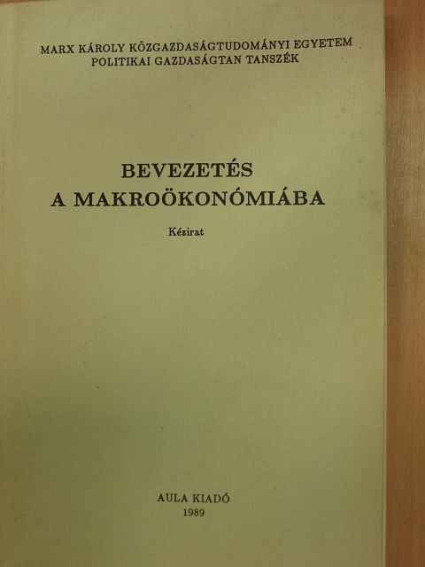 Berde Éva - Bevezetés a makroökonómiába [antikvár]