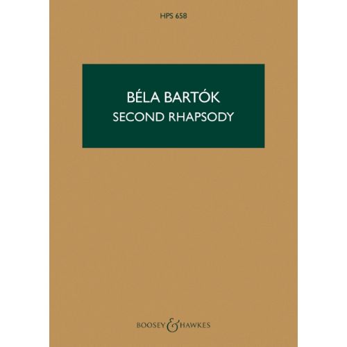BARTÓK BÉLA - SECOND RHAPSODY FOR VIOLIN AND ORCHESTRA VIOLIN AND PIANO