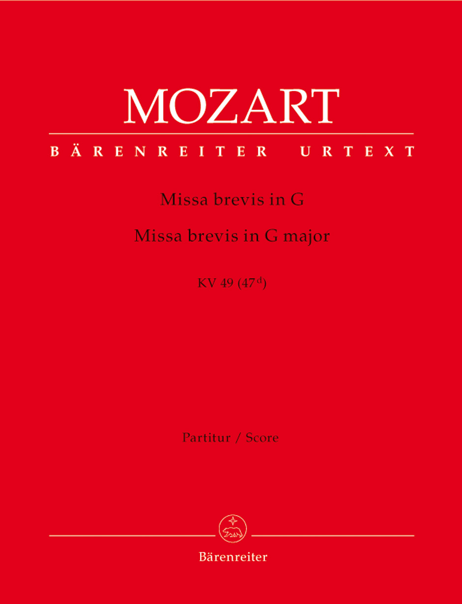 MOZART, W,A, - MISSA BREVIS IN G KV 49 (47d) PARTITUR
