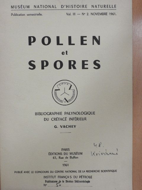 G. Vachey - Bibliographie palynologique du crétacé inférieur [antikvár]