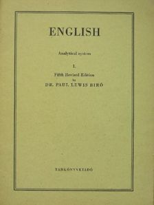 Dr. Bíró Lajos Pál - English I. [antikvár]