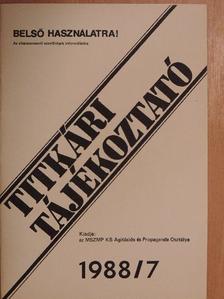 Titkári tájékoztató 1988/7. [antikvár]