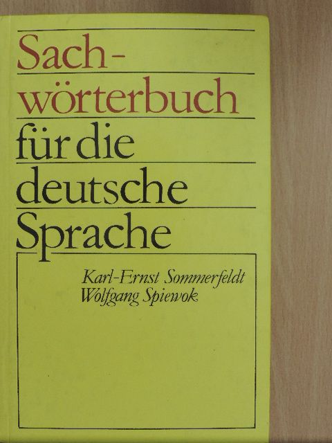 A. Bader - Sachwörterbuch für die deutsche Sprache [antikvár]
