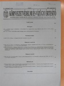 Környezetvédelmi és Vízügyi értesítő 2007. augusztus 31. [antikvár]