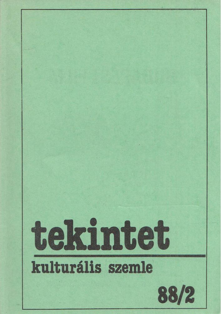 Ördögh Szilveszter - Tekintet - kulturális szemle 88/2. [antikvár]