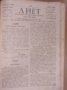 Gáspár Kornél - A Hét 1905. (nem teljes évfolyam) [antikvár]
