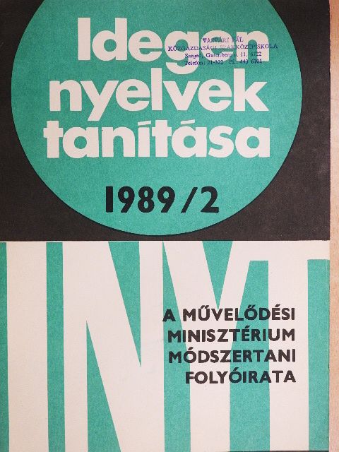 Csaba Zita - Idegen nyelvek tanítása 1989/2 [antikvár]