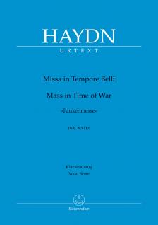 HAYDN JOSEPH - MISSA IN TEMPORE BELLI &quot;PAUKENMESSE&quot; HOB. XII:9, KLAVIERAUSZUG