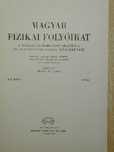 Daróczy Sándor - Magyar Fizikai Folyóirat XIX. kötet 4. füzet [antikvár]