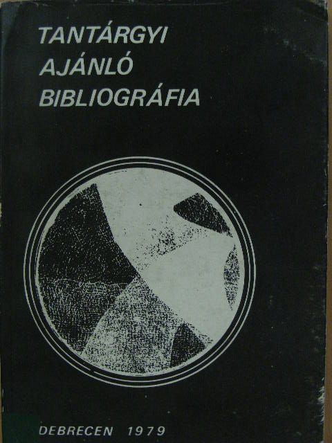 Tantárgyi ajánló bibliográfia [antikvár]