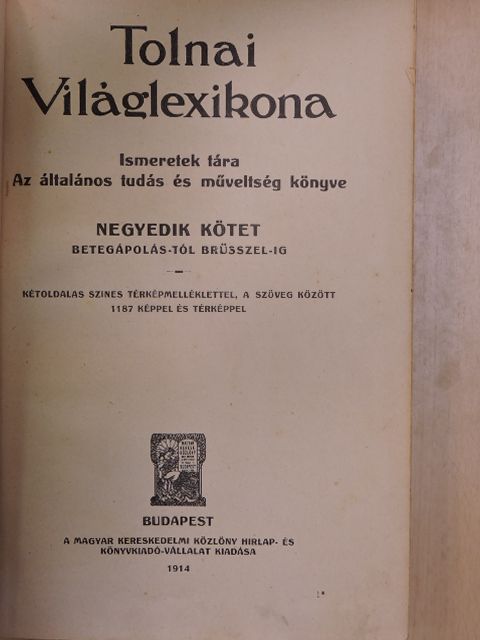 Tolnai Világlexikona IV. (töredék) [antikvár]