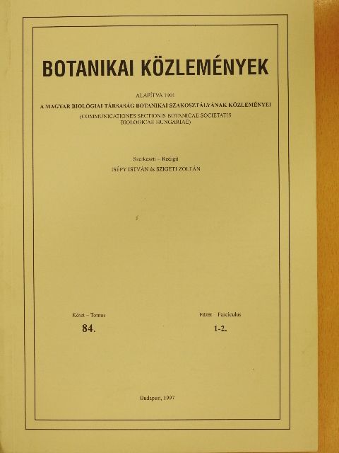 Balogh Lajos - Botanikai közlemények 1998/1-2. [antikvár]