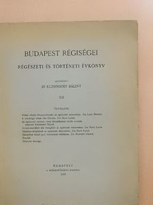 Horváth Henrik - Budapest régiségei XII. [antikvár]