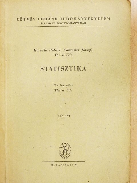 Horváth Róbert - Statisztika [antikvár]