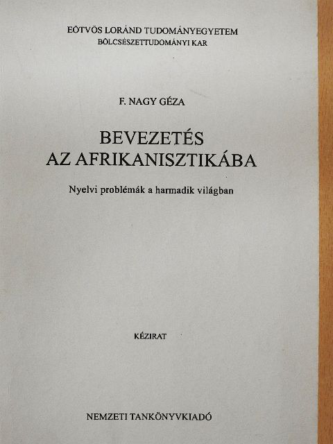 F. Nagy Géza - Bevezetés az afrikanisztikába [antikvár]