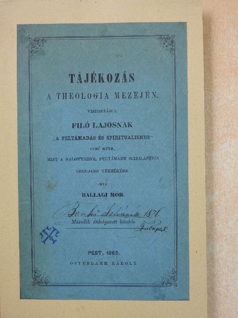Ballagi Mór - Tájékozás a theologia mezején [antikvár]