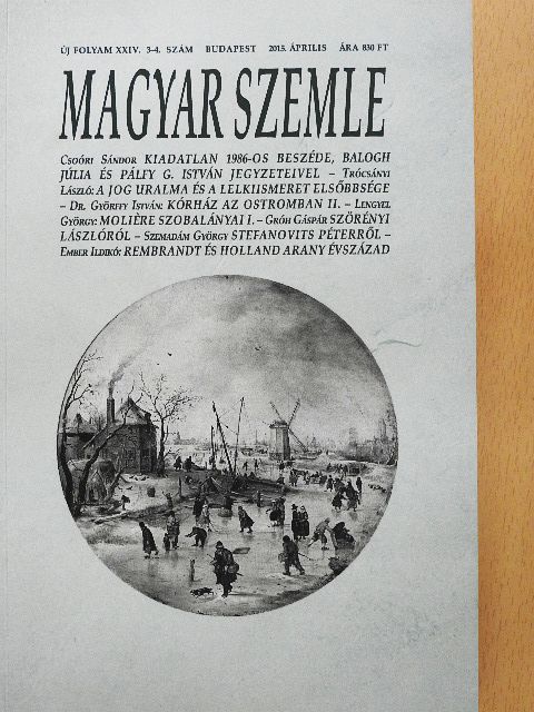 Balogh Júlia - Magyar Szemle 2015. április [antikvár]