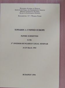 Anders Fogelklou - Towards a Unified Europe [antikvár]