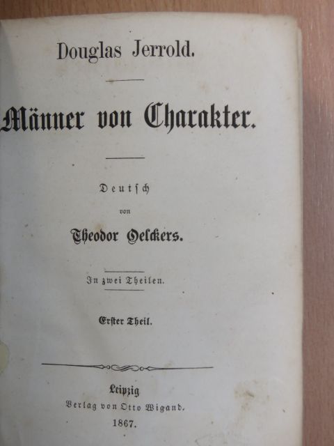 Douglas Jerrold - Männer von Charakter I-II. (gótbetűs) [antikvár]