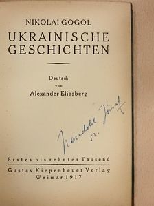 Nikolai Gogol - Ukrainische Geschichten [antikvár]