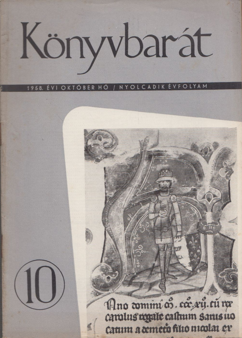 KATONA JENŐ - Könyvbarát 1958/10 [antikvár]