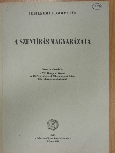 Dr. Aranyos Zoltán - A szentírás magyarázata V. (töredék) [antikvár]