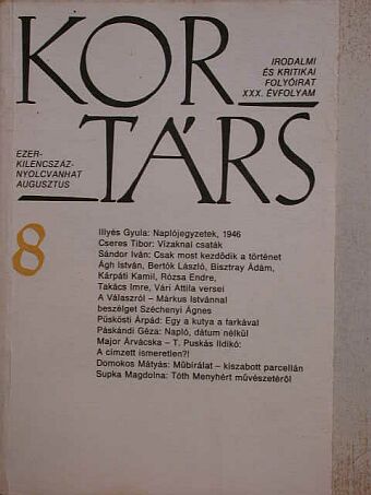 Agárdi Péter - Kortárs 1986. augusztus [antikvár]