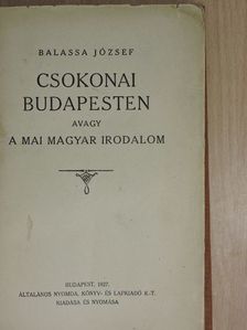 Balassa József - Csokonai Budapesten [antikvár]