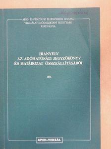 Dr. Czár Menyhért - Irányelv az adóhatósági jegyzőkönyv és határozat összeállításáról [antikvár]