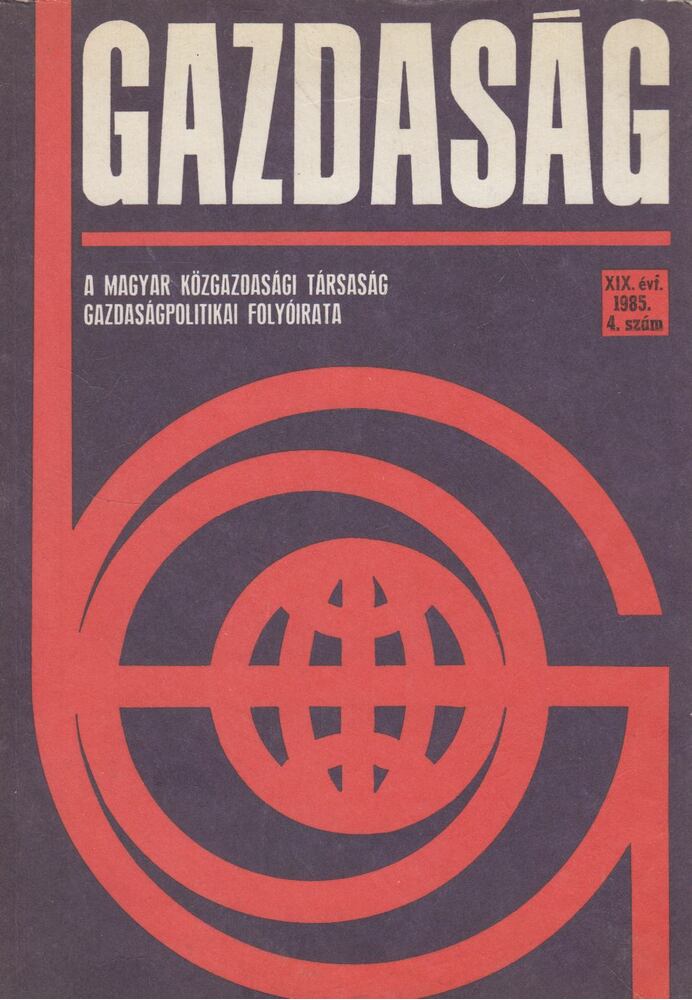 Varga György - Gazdaság 1985/4. [antikvár]