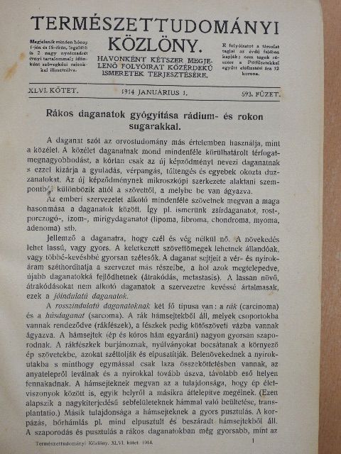 Gorka Sándor - Természettudományi Közlöny 1914. (nem teljes évfolyam)/Természettudományi Közlöny 1910. május 15. [antikvár]