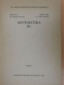 B. Tóth Ferencné - Matematika III. [antikvár]