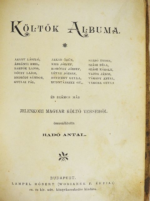 Ábrányi Emil - Költők albuma [antikvár]
