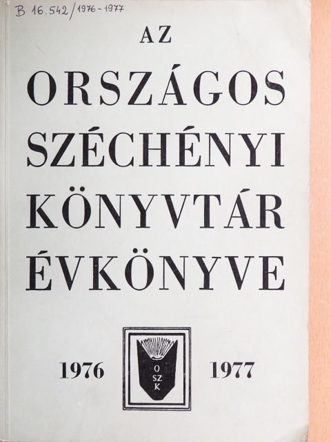 Borsa Gedeon - Az Országos Széchényi Könyvtár Évkönyve 1976-1977 [antikvár]