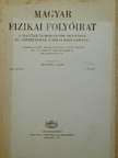 Dénes Ervin - Magyar Fizikai Folyóirat XXII. kötet 5. füzet [antikvár]