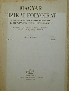 Dénes Ervin - Magyar Fizikai Folyóirat XXII. kötet 5. füzet [antikvár]