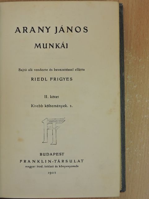 Arany János - Arany János munkái II. [antikvár]