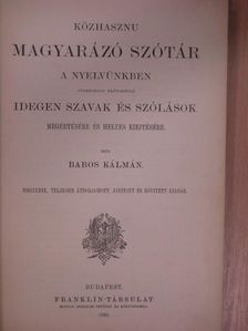 Babos Kálmán - Közhasznu magyarázó szótár [antikvár]