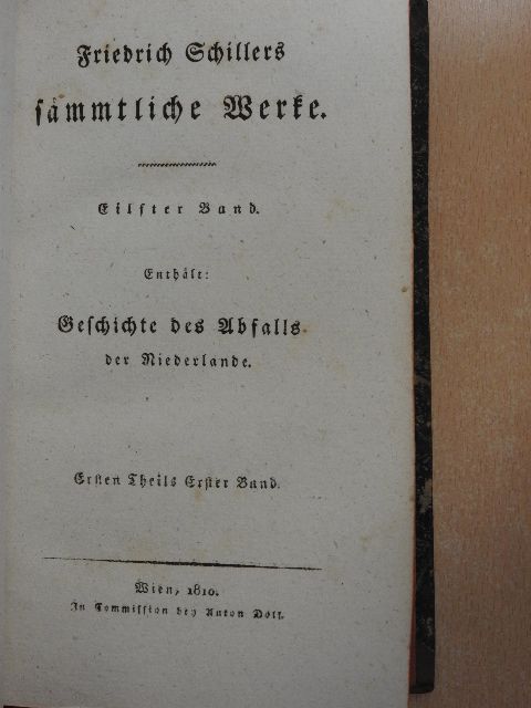 Friedrich Schiller - Friedrich Schillers Sämmtliche Werke XI. (gótbetűs) (töredék) [antikvár]
