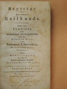 Salomon Liboschitz - Beyträge für die neuere Heilkunde II. [antikvár]